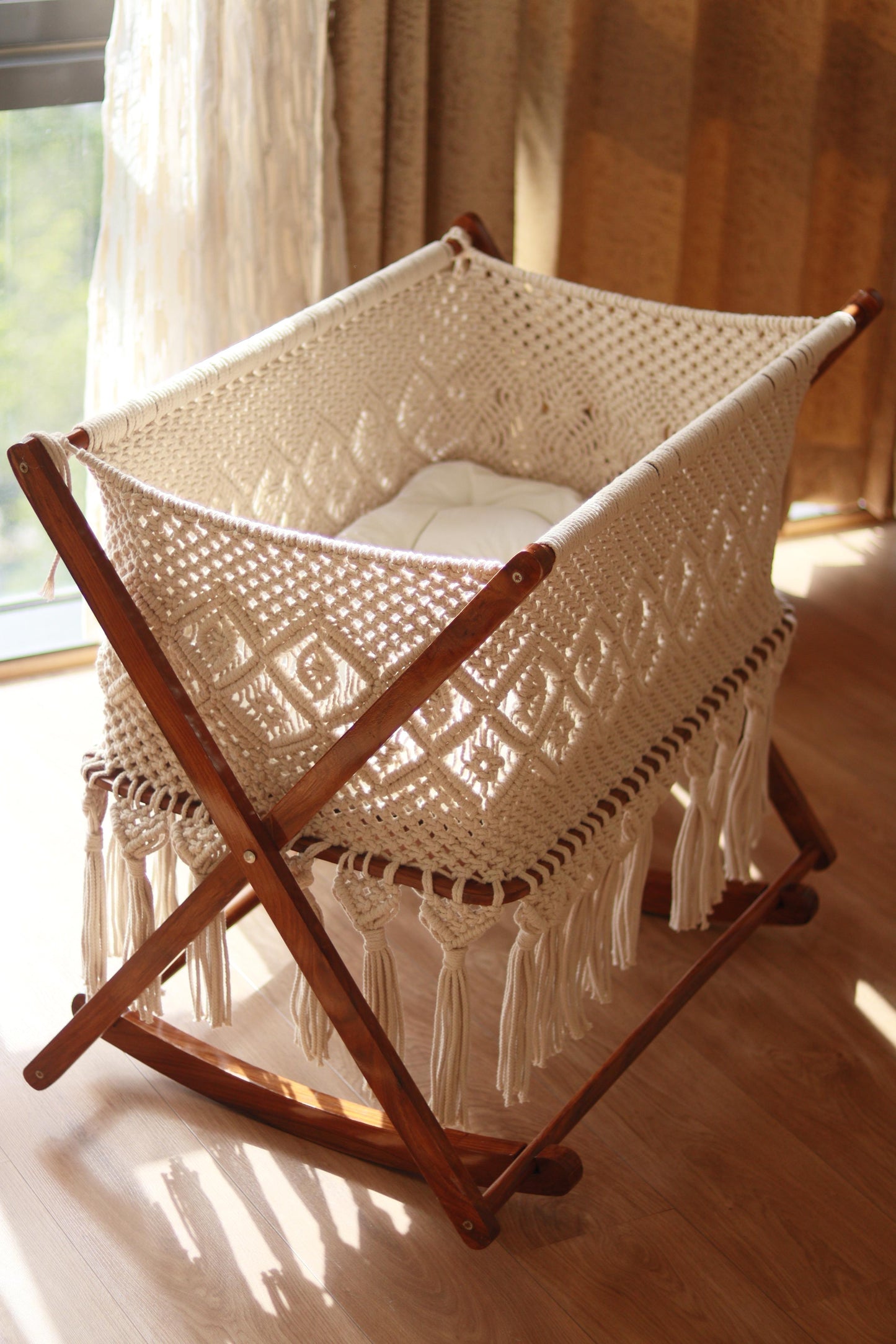 Macrame Crib and Cradle