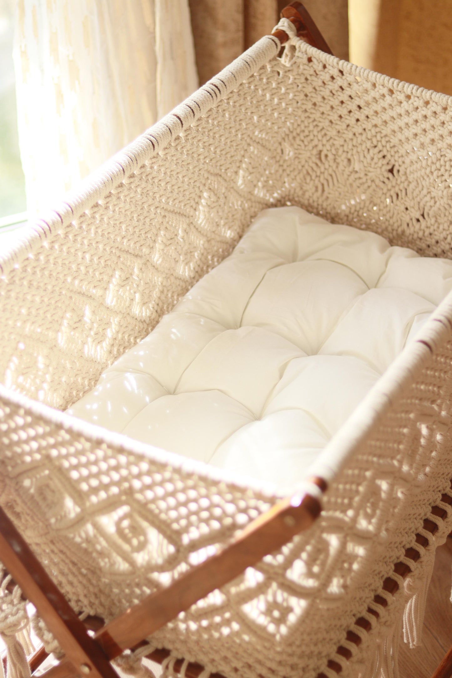 Macrame Crib and Cradle